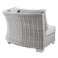 Modway Conway Outdoor Patio Wicker Rattan 5-Piece Sectional Sofa Furniture Set FredCo