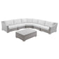Modway Conway Outdoor Patio Wicker Rattan 6-Piece Sectional Sofa Furniture Set FredCo