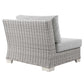 Modway Conway Outdoor Patio Wicker Rattan 6-Piece Sectional Sofa Furniture Set FredCo