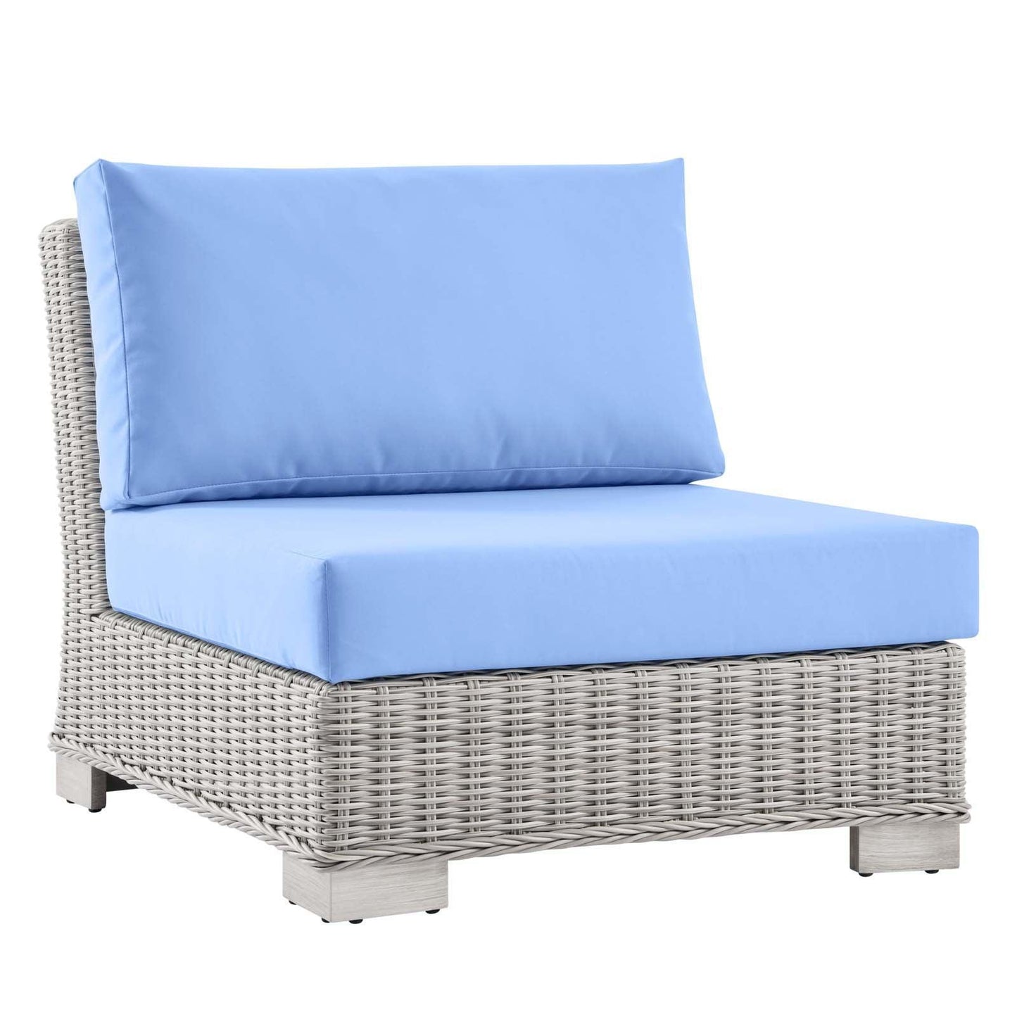Modway Conway Outdoor Patio Wicker Rattan Armless Chair FredCo
