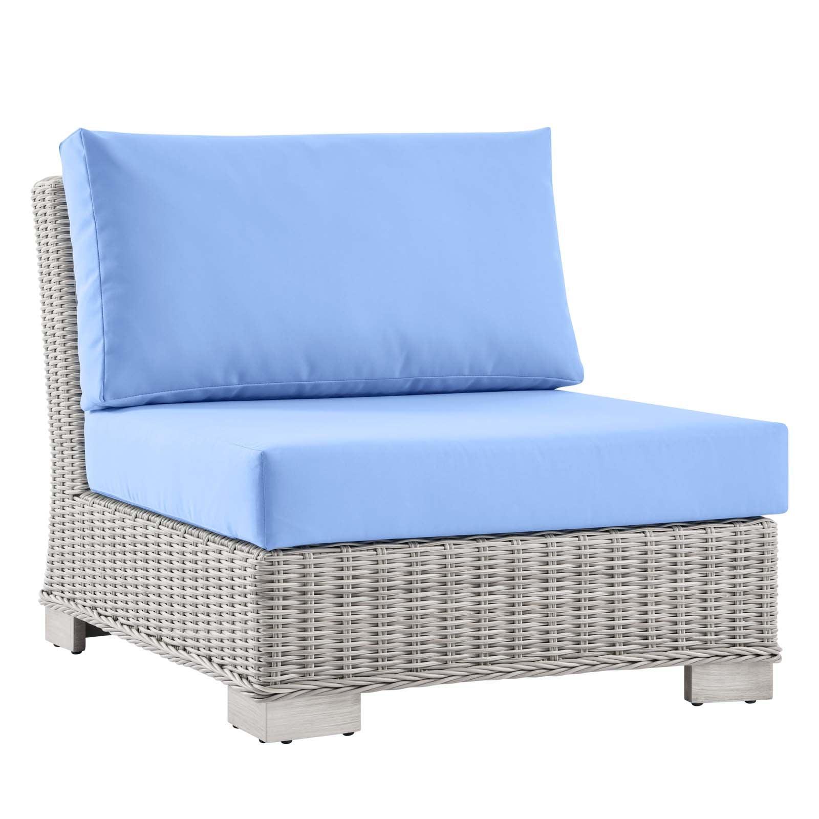 Modway Conway Outdoor Patio Wicker Rattan Armless Chair FredCo