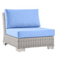 Modway Conway Outdoor Patio Wicker Rattan Armless Chair FredCo