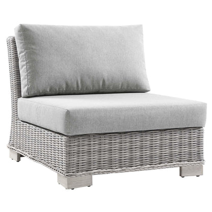 Modway Conway Outdoor Patio Wicker Rattan Armless Chair FredCo