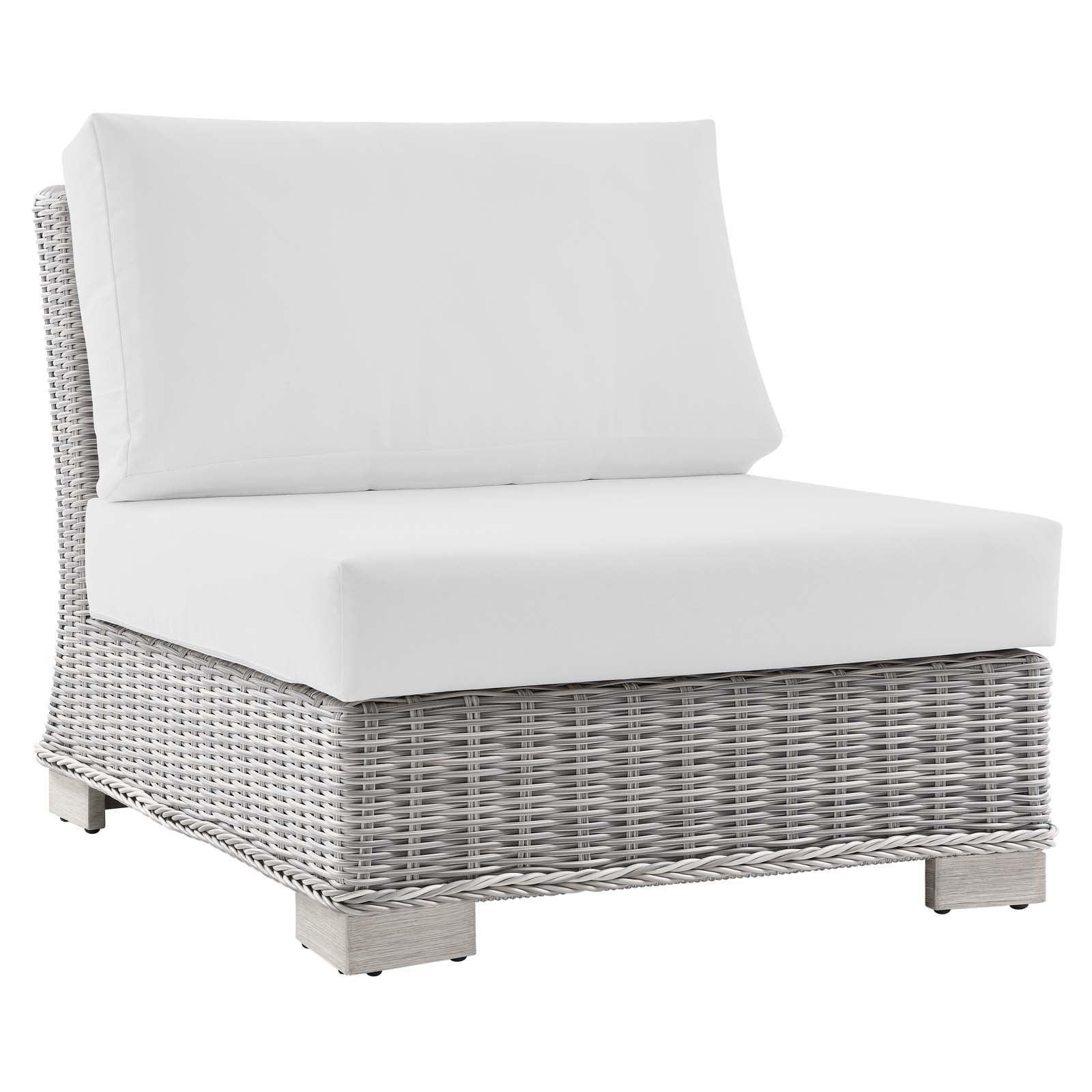 Modway Conway Outdoor Patio Wicker Rattan Armless Chair FredCo