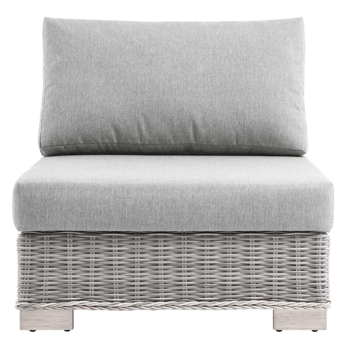 Modway Conway Outdoor Patio Wicker Rattan Armless Chair FredCo