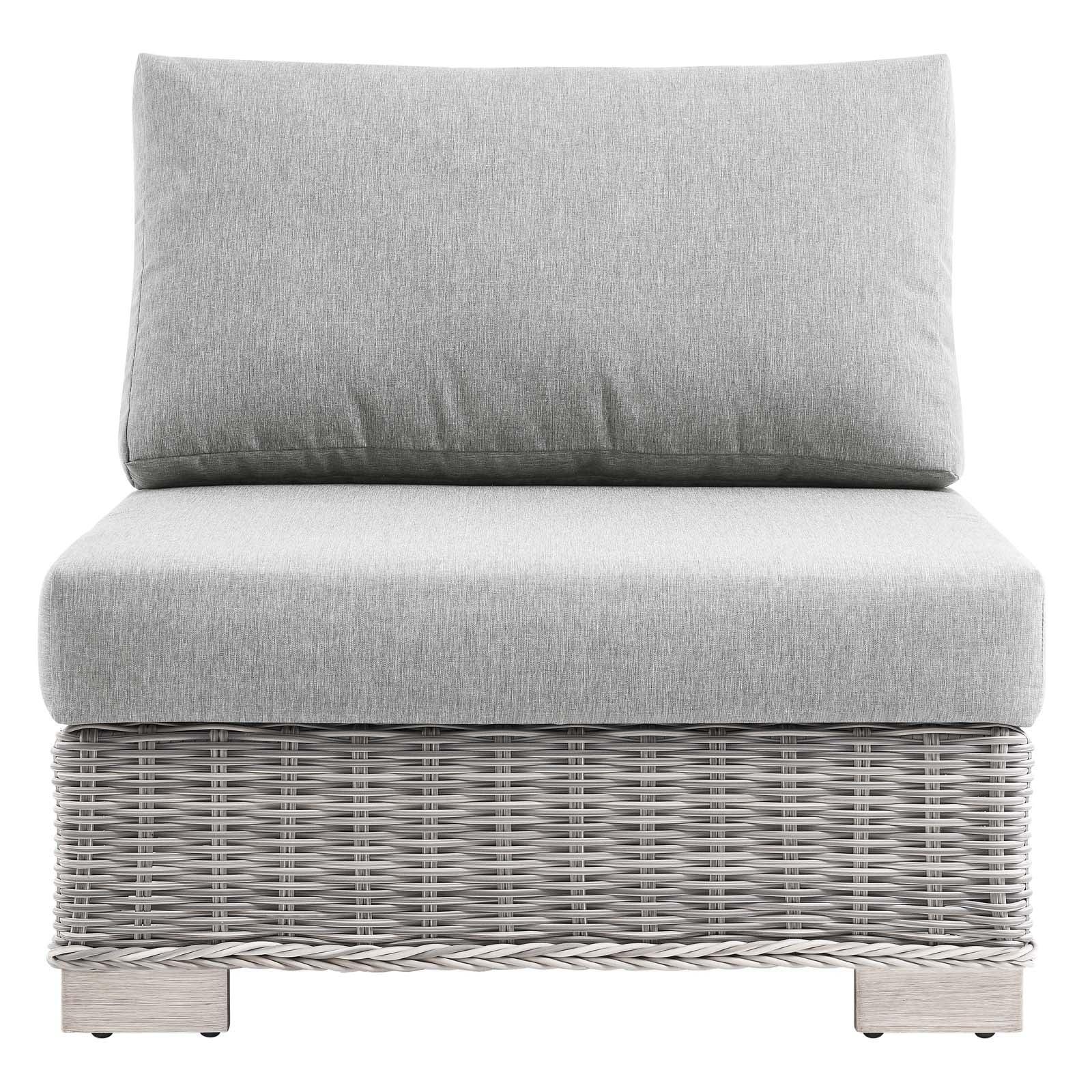Modway Conway Outdoor Patio Wicker Rattan Armless Chair FredCo