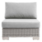Modway Conway Outdoor Patio Wicker Rattan Armless Chair FredCo