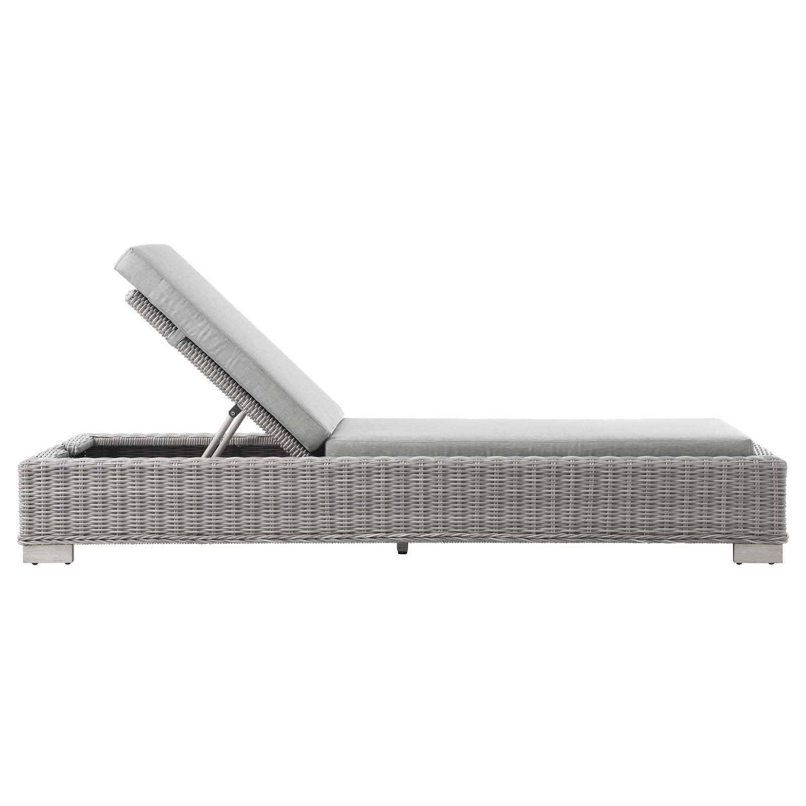 Modway Conway Outdoor Patio Wicker Rattan Chaise Lounge FredCo