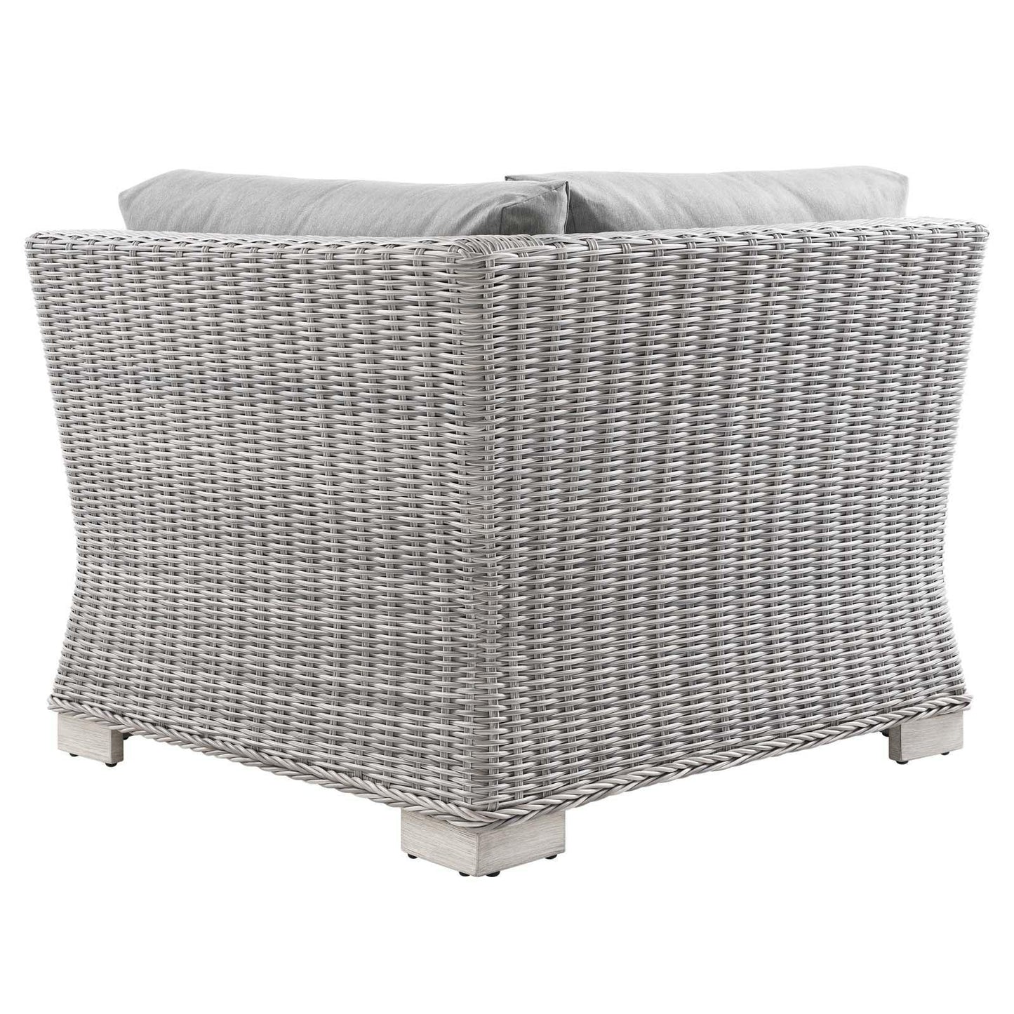 Modway Conway Outdoor Patio Wicker Rattan Corner Chair FredCo