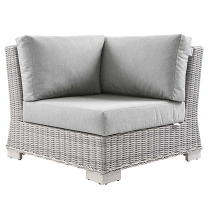 Modway Conway Outdoor Patio Wicker Rattan Corner Chair FredCo