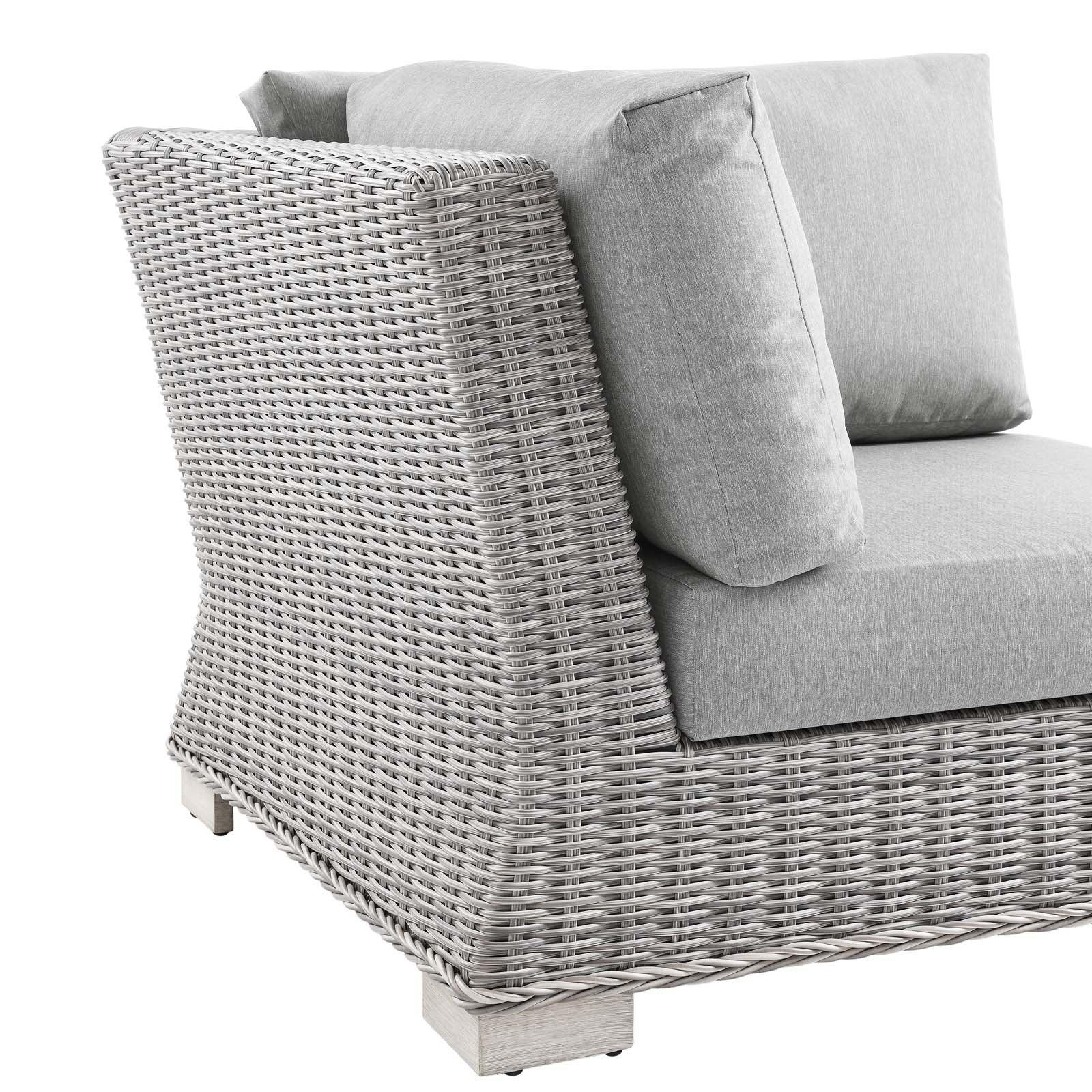 Modway Conway Outdoor Patio Wicker Rattan Corner Chair FredCo