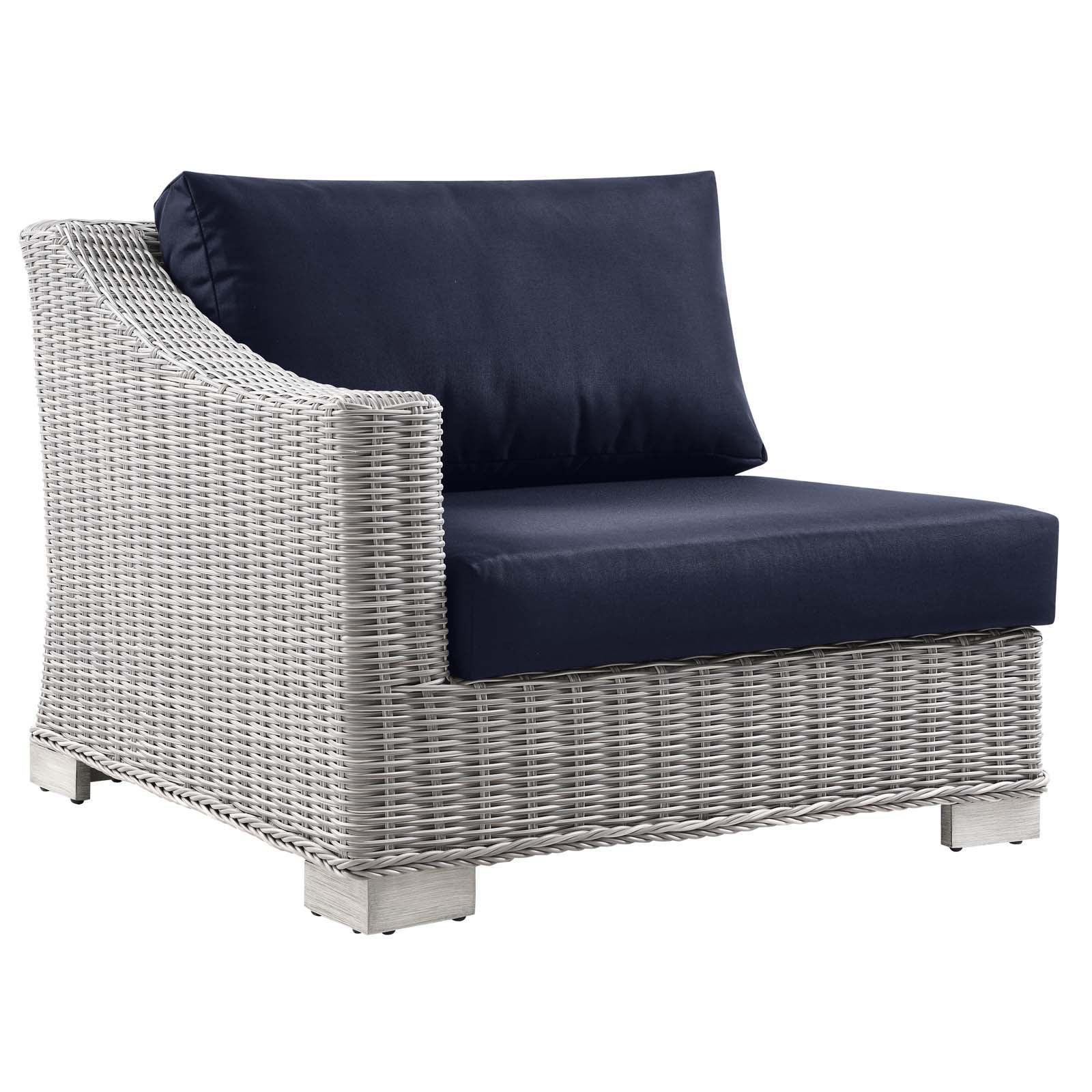 Modway Conway Outdoor Patio Wicker Rattan Left-Arm Chair FredCo