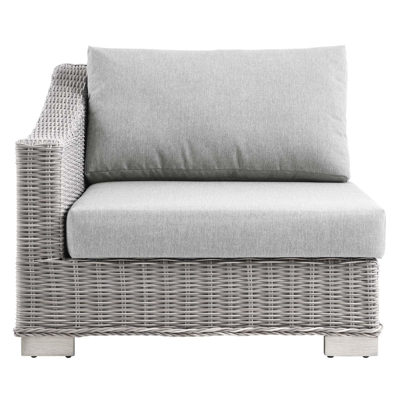 Modway Conway Outdoor Patio Wicker Rattan Left-Arm Chair FredCo