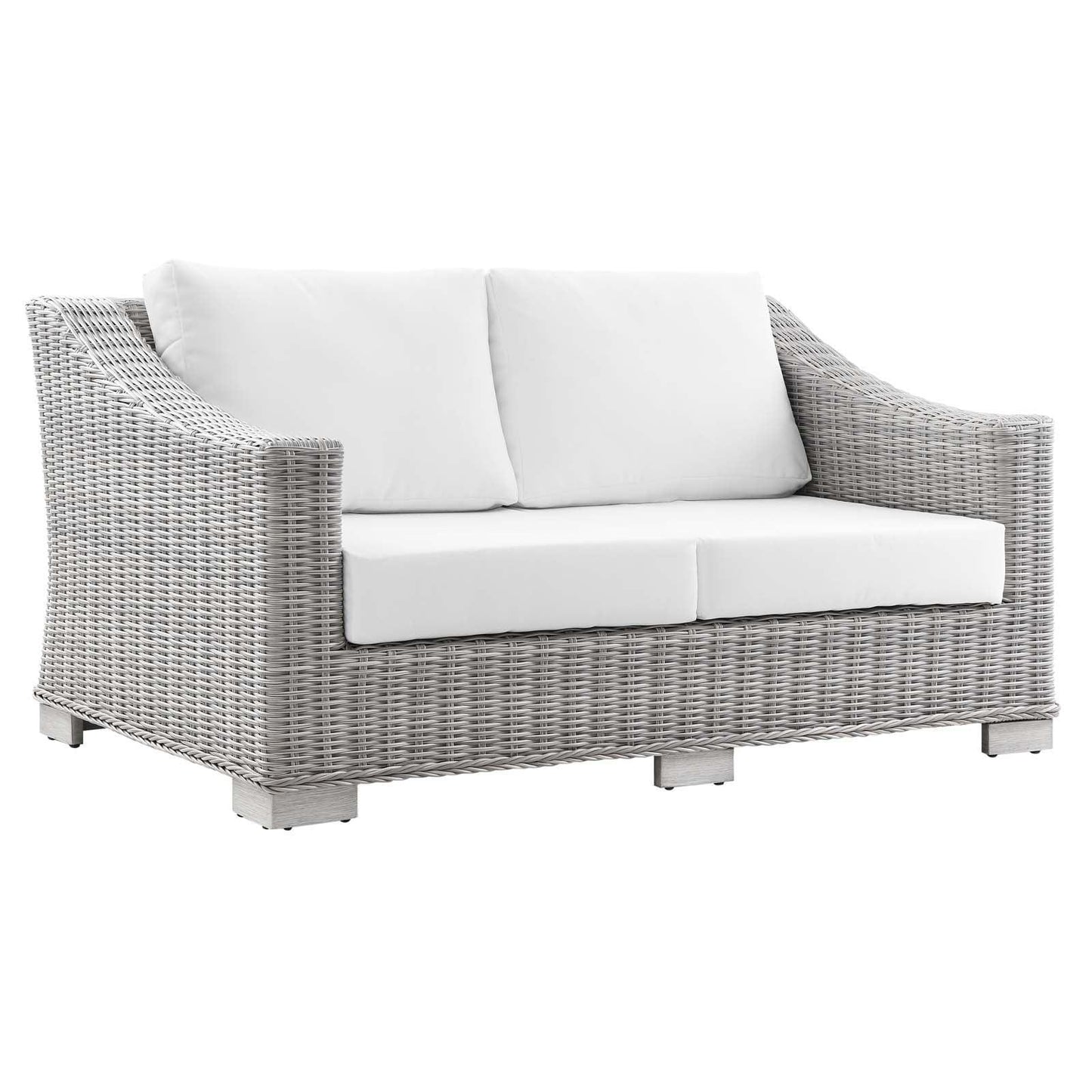 Modway Conway Outdoor Patio Wicker Rattan Loveseat FredCo