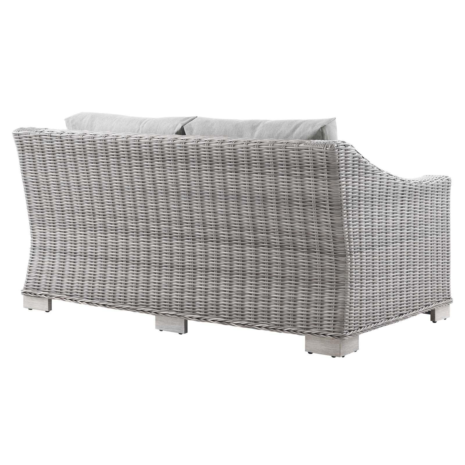 Modway Conway Outdoor Patio Wicker Rattan Loveseat FredCo