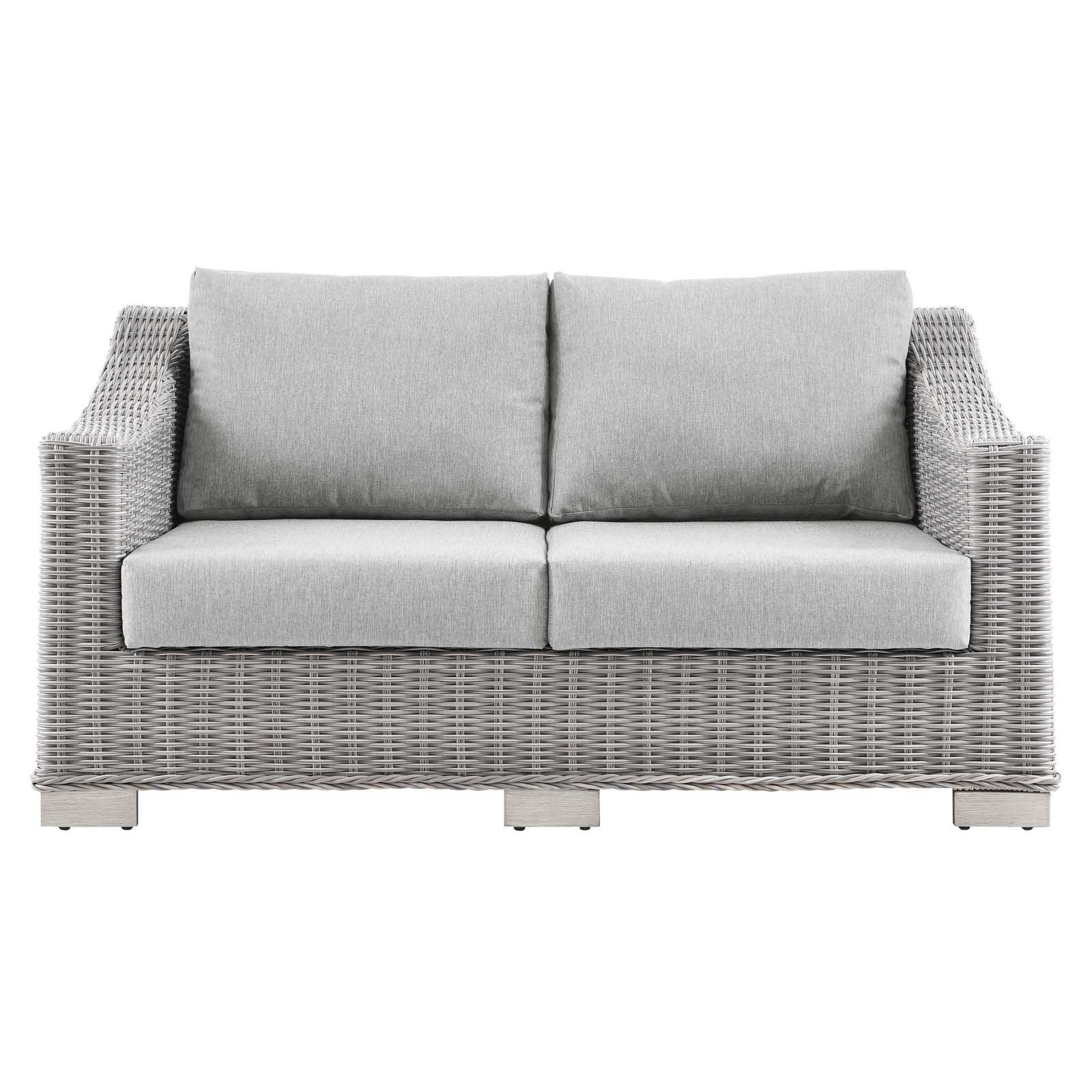 Modway Conway Outdoor Patio Wicker Rattan Loveseat FredCo