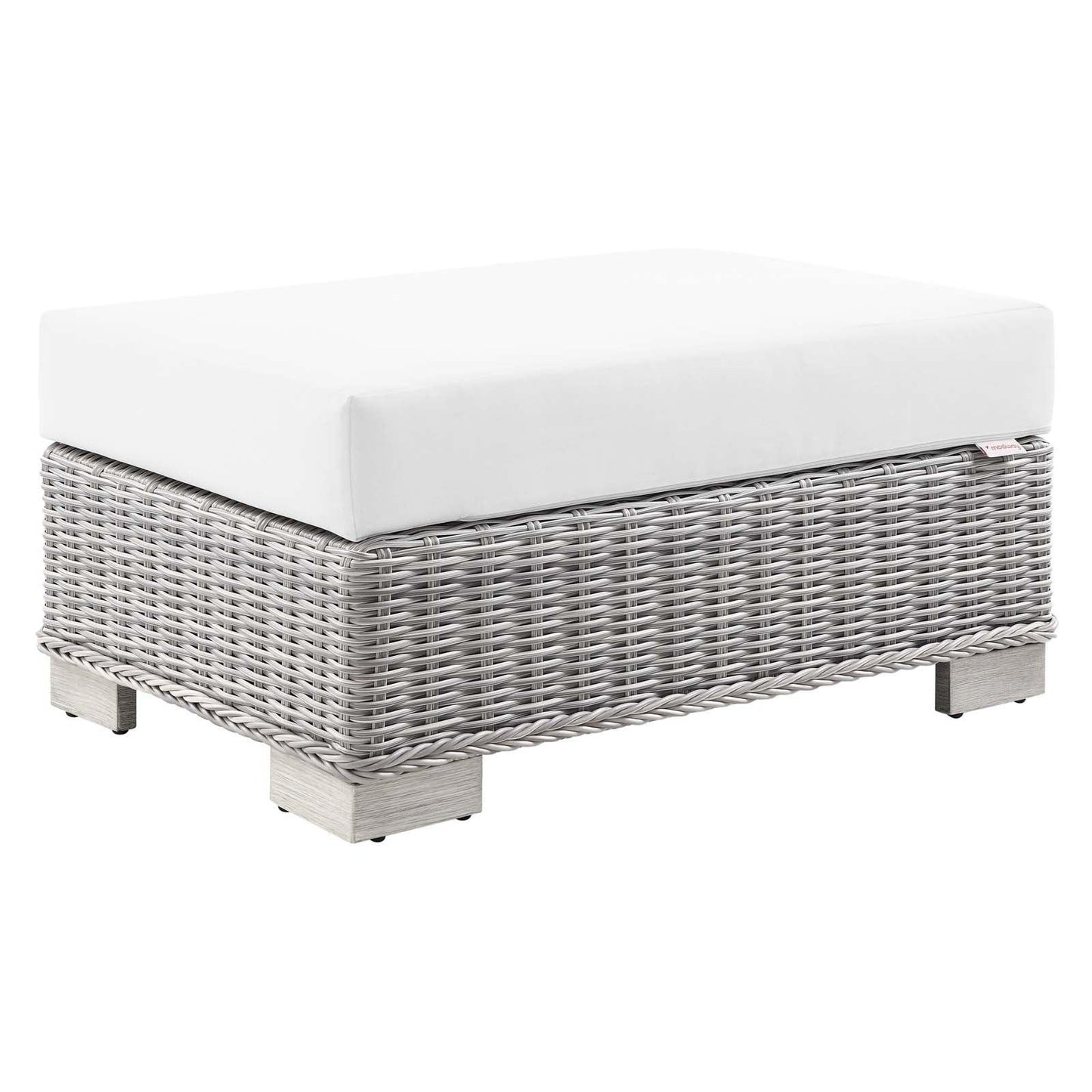 Modway Conway Outdoor Patio Wicker Rattan Ottoman FredCo