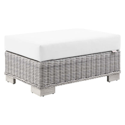 Modway Conway Outdoor Patio Wicker Rattan Ottoman FredCo