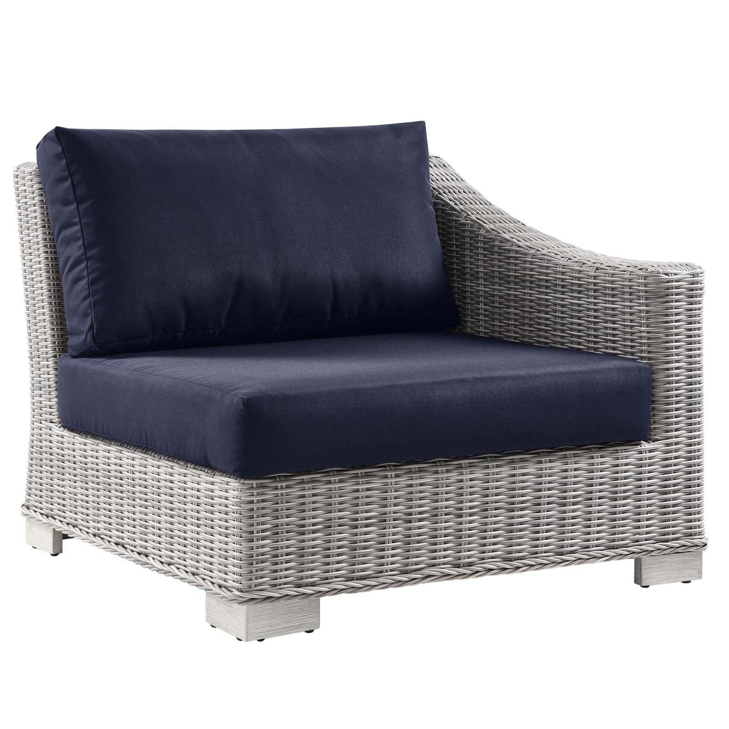 Modway Conway Outdoor Patio Wicker Rattan Right-Arm Chair FredCo