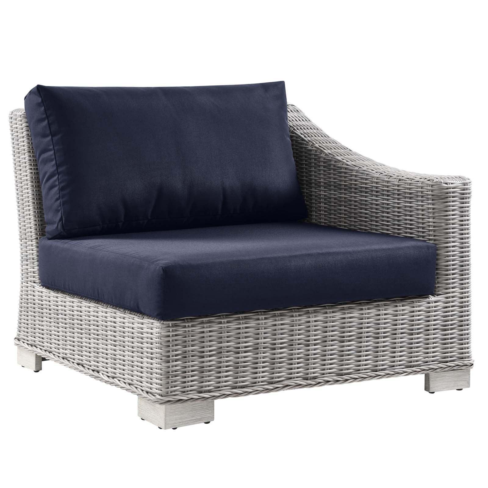 Modway Conway Outdoor Patio Wicker Rattan Right-Arm Chair FredCo