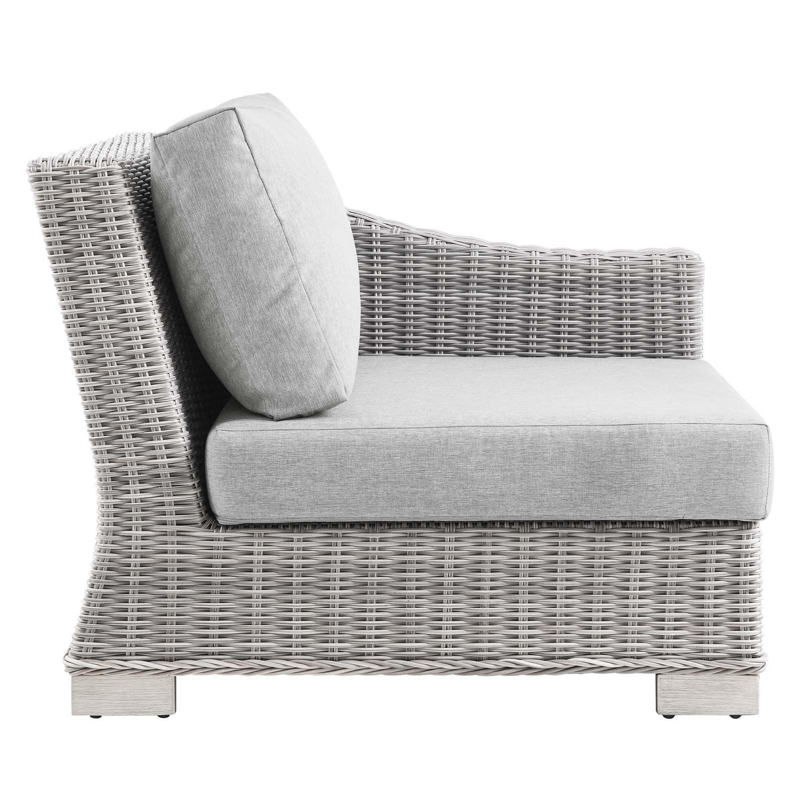Modway Conway Outdoor Patio Wicker Rattan Right-Arm Chair FredCo