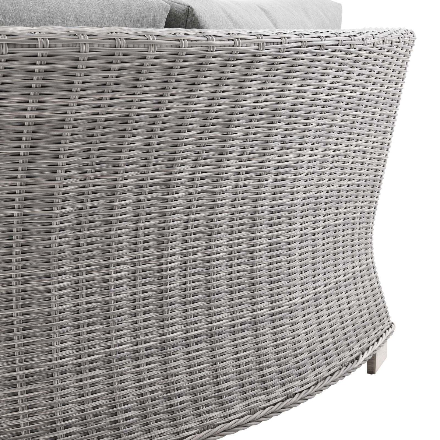 Modway Conway Outdoor Patio Wicker Rattan Round Corner Chair FredCo