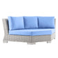 Modway Conway Outdoor Patio Wicker Rattan Round Corner Chair FredCo