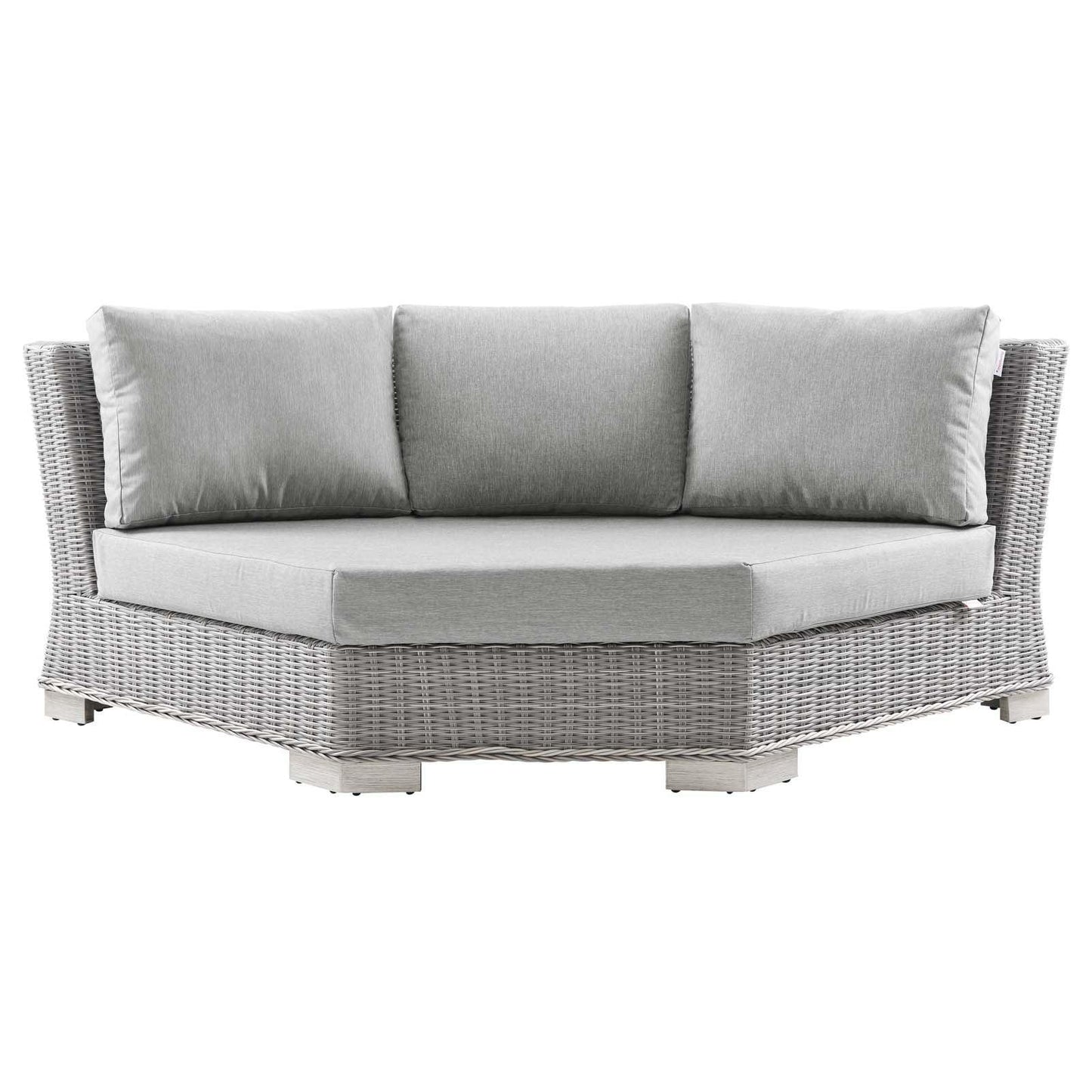Modway Conway Outdoor Patio Wicker Rattan Round Corner Chair FredCo