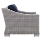 Modway Conway Sunbrella® Outdoor Patio Wicker Rattan 2-Piece Armchair and Ottoman Set, EEI-4354 FredCo