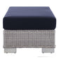 Modway Conway Sunbrella® Outdoor Patio Wicker Rattan 2-Piece Armchair and Ottoman Set, EEI-4354 FredCo