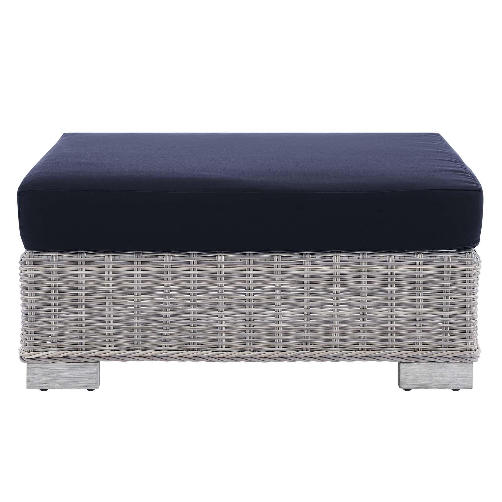 Modway Conway Sunbrella® Outdoor Patio Wicker Rattan 2-Piece Armchair and Ottoman Set, EEI-4354 FredCo