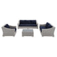 Modway Conway Sunbrella® Outdoor Patio Wicker Rattan 4-Piece Furniture Set, EEI-4355 FredCo