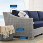 Modway Conway Sunbrella® Outdoor Patio Wicker Rattan 5-Piece Furniture Set, EEI-4356 FredCo