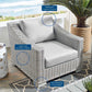 Modway Conway Sunbrella® Outdoor Patio Wicker Rattan Armchair FredCo