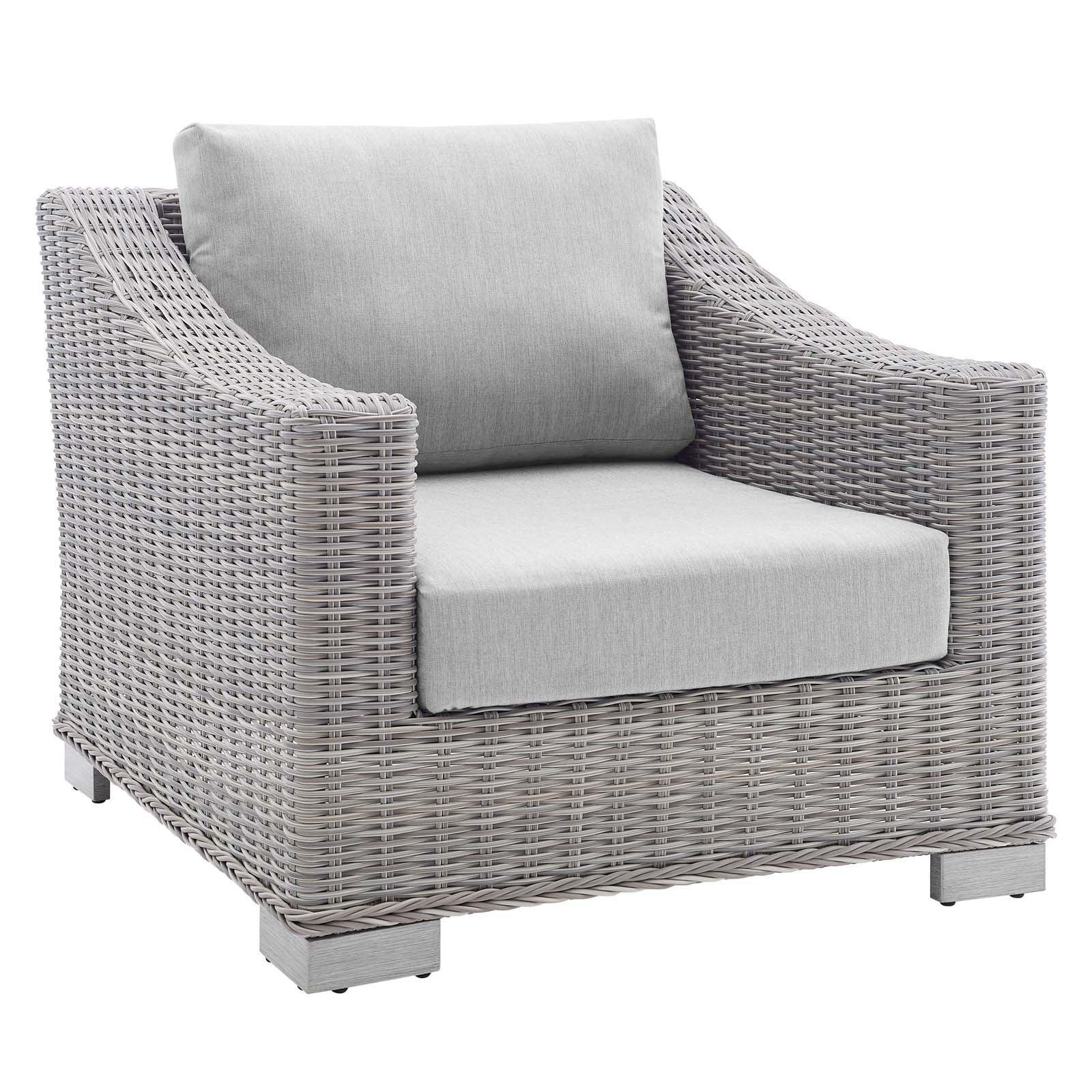 Modway Conway Sunbrella® Outdoor Patio Wicker Rattan Armchair FredCo