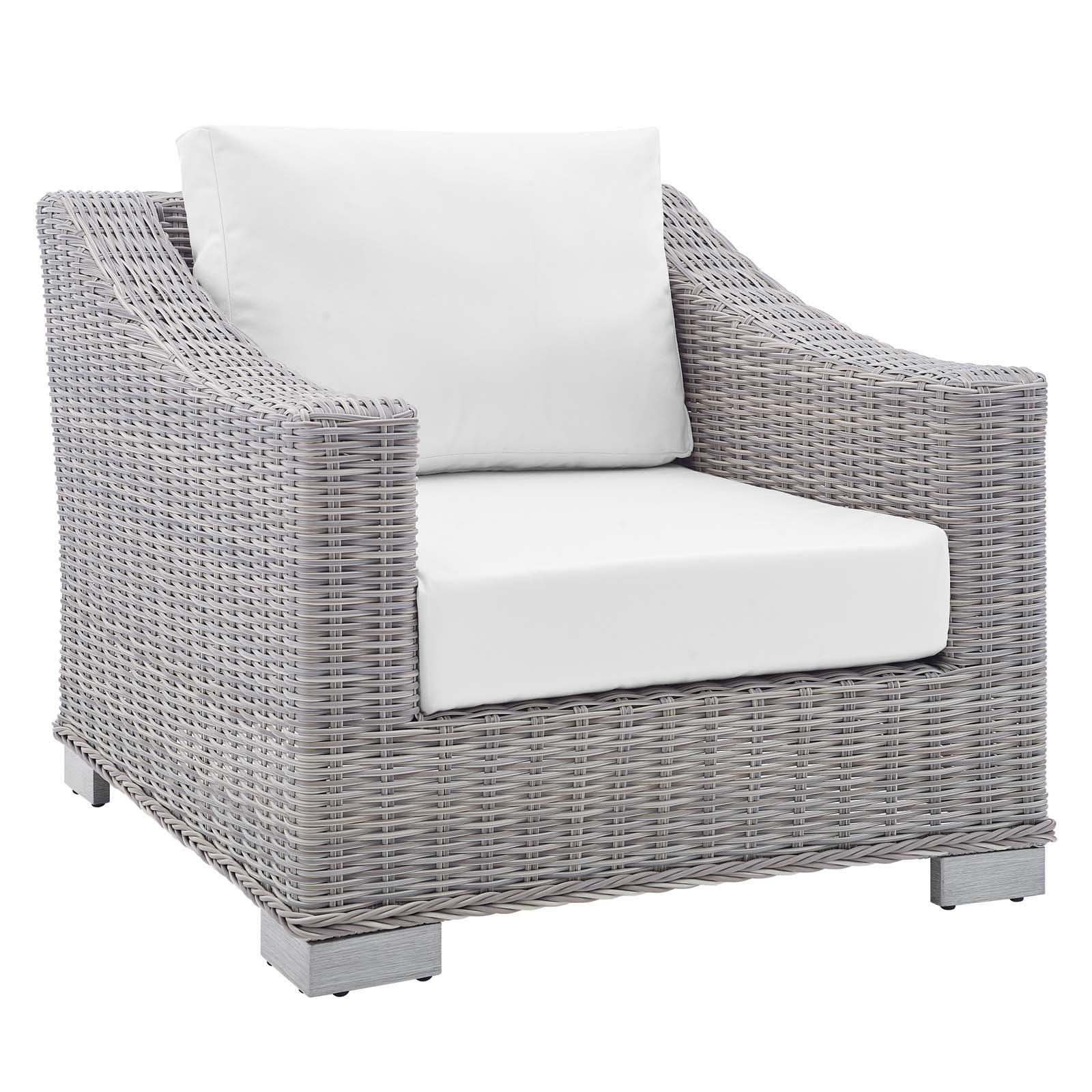 Modway Conway Sunbrella® Outdoor Patio Wicker Rattan Armchair FredCo