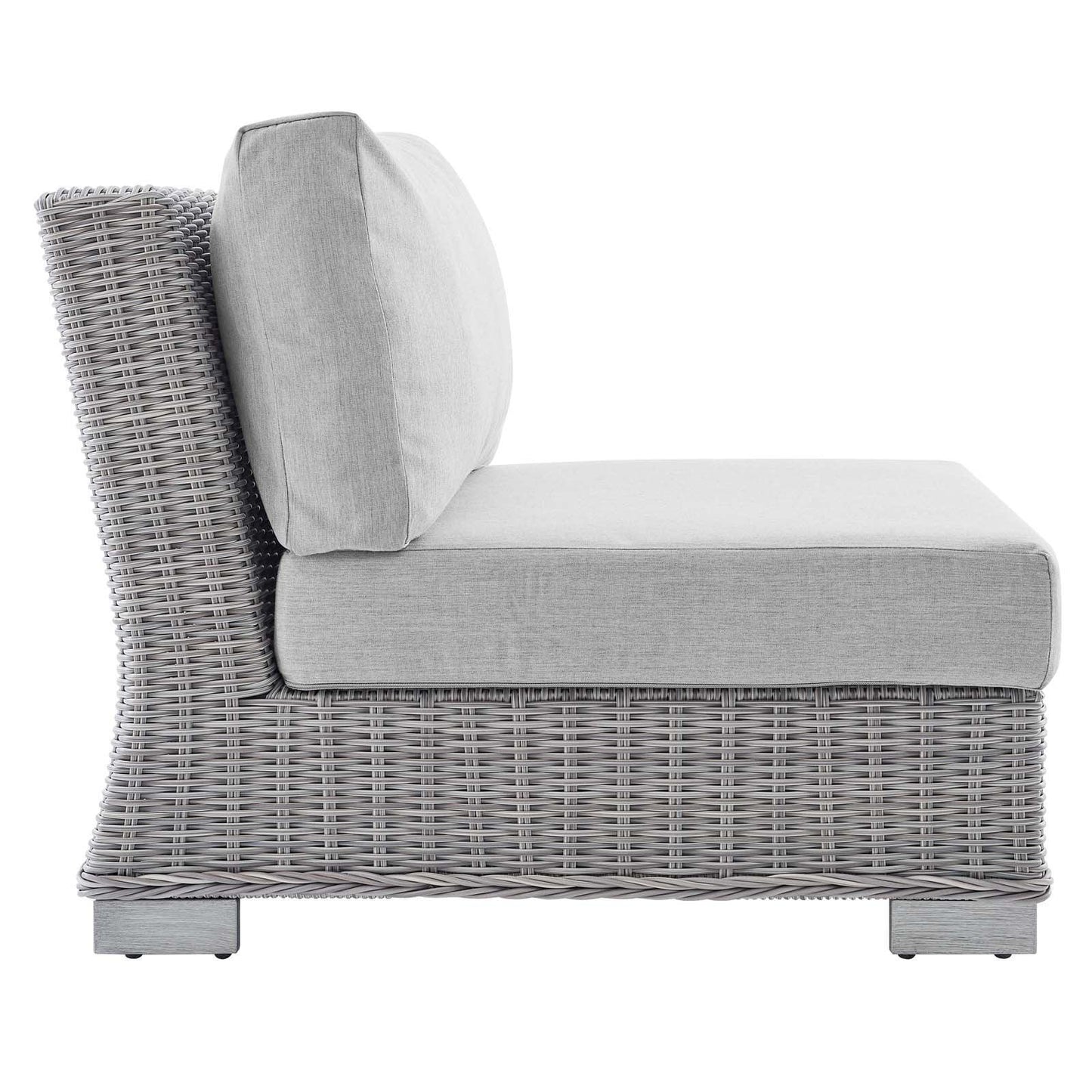 Modway Conway Sunbrella® Outdoor Patio Wicker Rattan Armless Chair FredCo