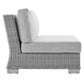 Modway Conway Sunbrella® Outdoor Patio Wicker Rattan Armless Chair FredCo
