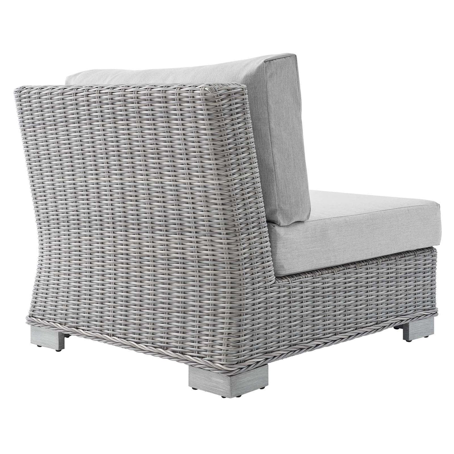 Modway Conway Sunbrella® Outdoor Patio Wicker Rattan Armless Chair FredCo
