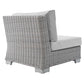 Modway Conway Sunbrella® Outdoor Patio Wicker Rattan Armless Chair FredCo