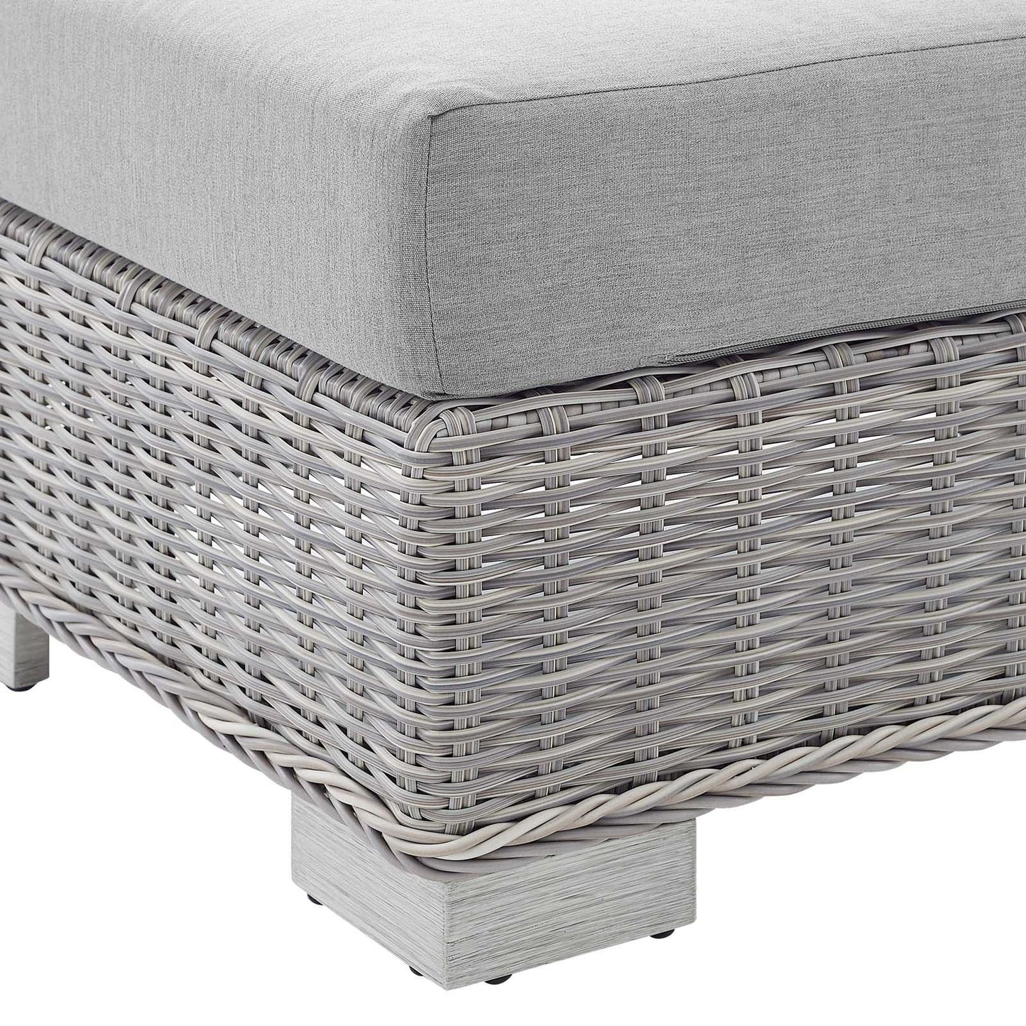 Modway Conway Sunbrella® Outdoor Patio Wicker Rattan Armless Chair FredCo