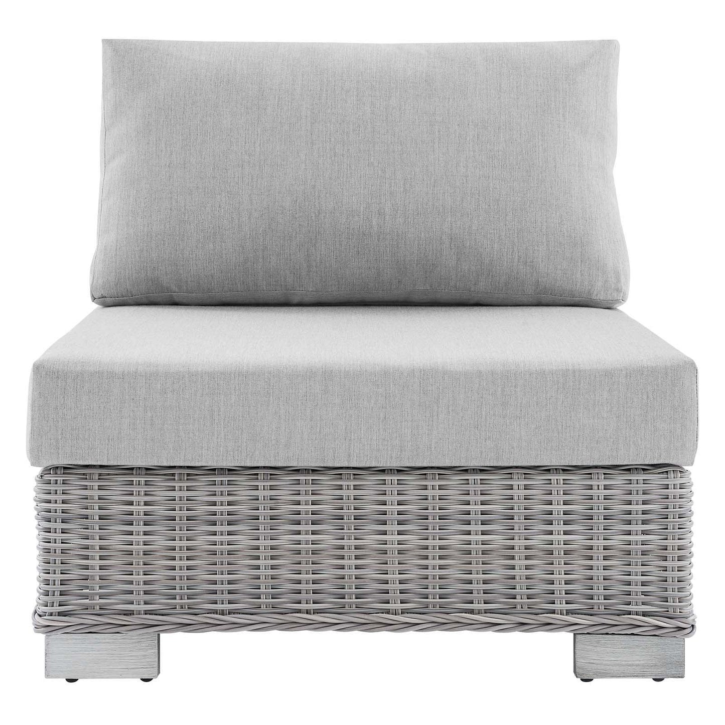 Modway Conway Sunbrella® Outdoor Patio Wicker Rattan Armless Chair FredCo