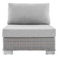 Modway Conway Sunbrella® Outdoor Patio Wicker Rattan Armless Chair FredCo