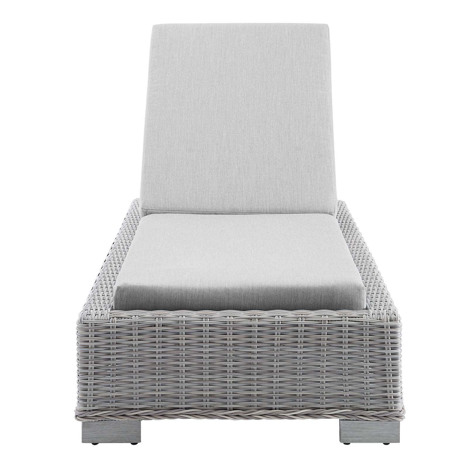Modway Conway Sunbrella® Outdoor Patio Wicker Rattan Chaise Lounge FredCo