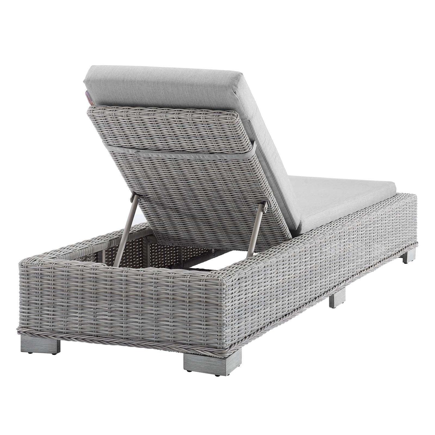 Modway Conway Sunbrella® Outdoor Patio Wicker Rattan Chaise Lounge FredCo