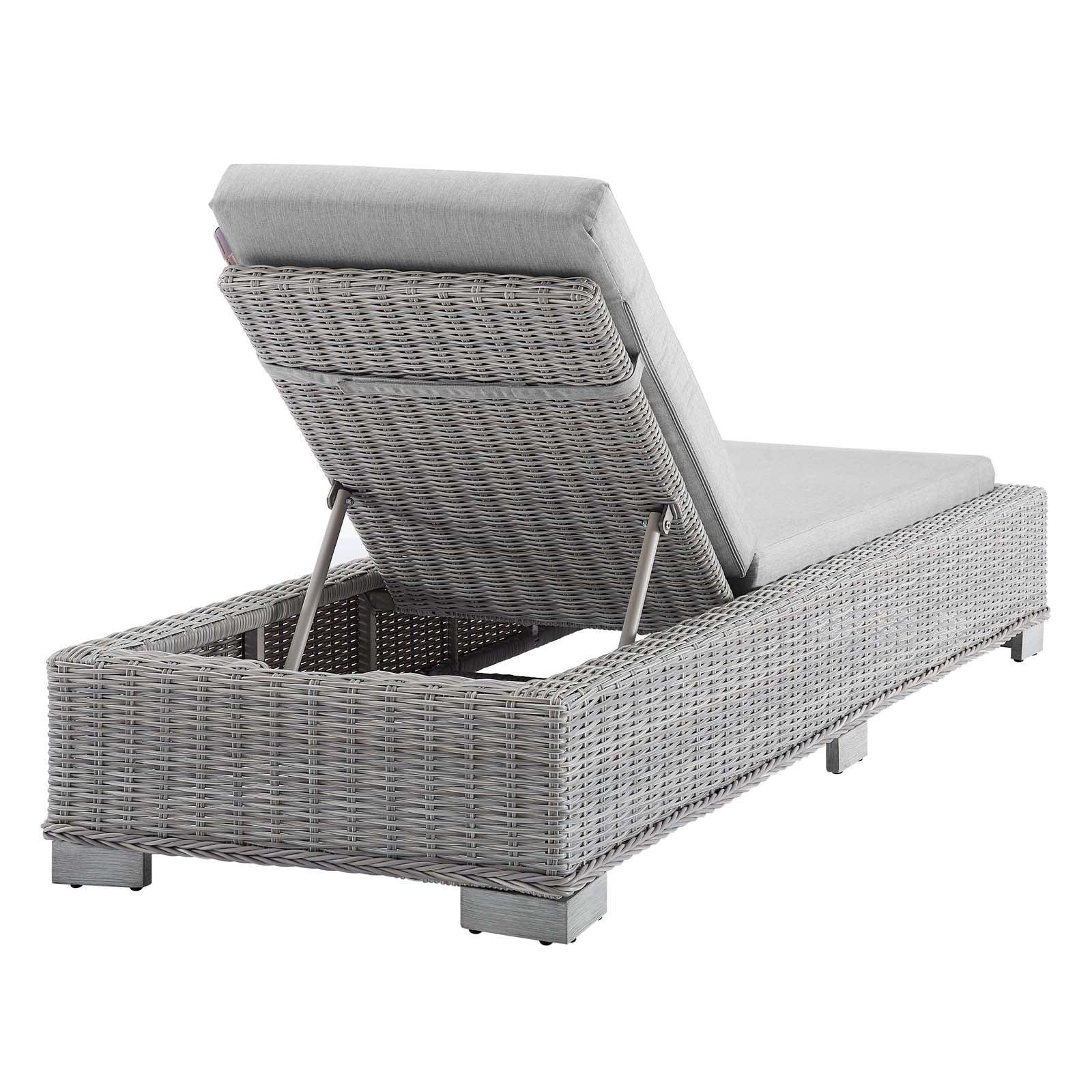 Modway Conway Sunbrella® Outdoor Patio Wicker Rattan Chaise Lounge FredCo