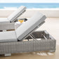 Modway Conway Sunbrella® Outdoor Patio Wicker Rattan Chaise Lounge FredCo