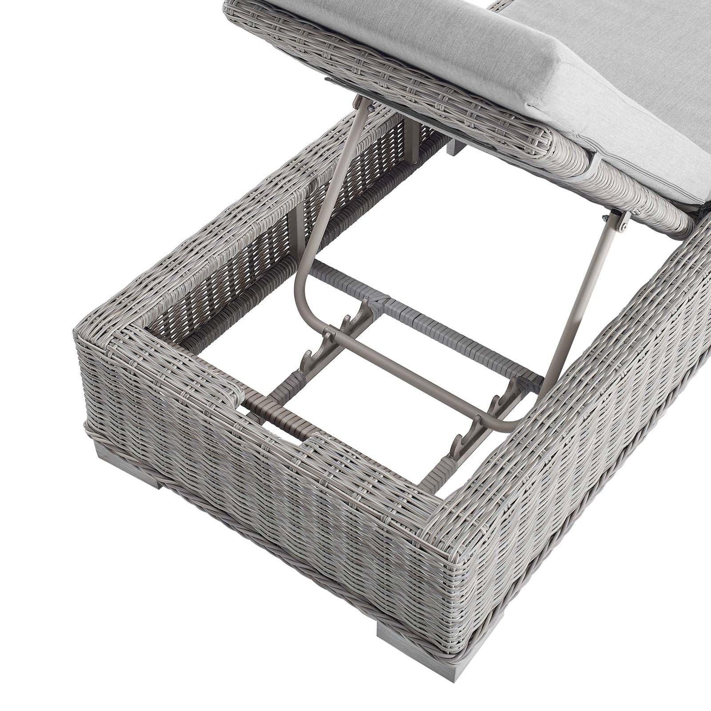 Modway Conway Sunbrella® Outdoor Patio Wicker Rattan Chaise Lounge FredCo