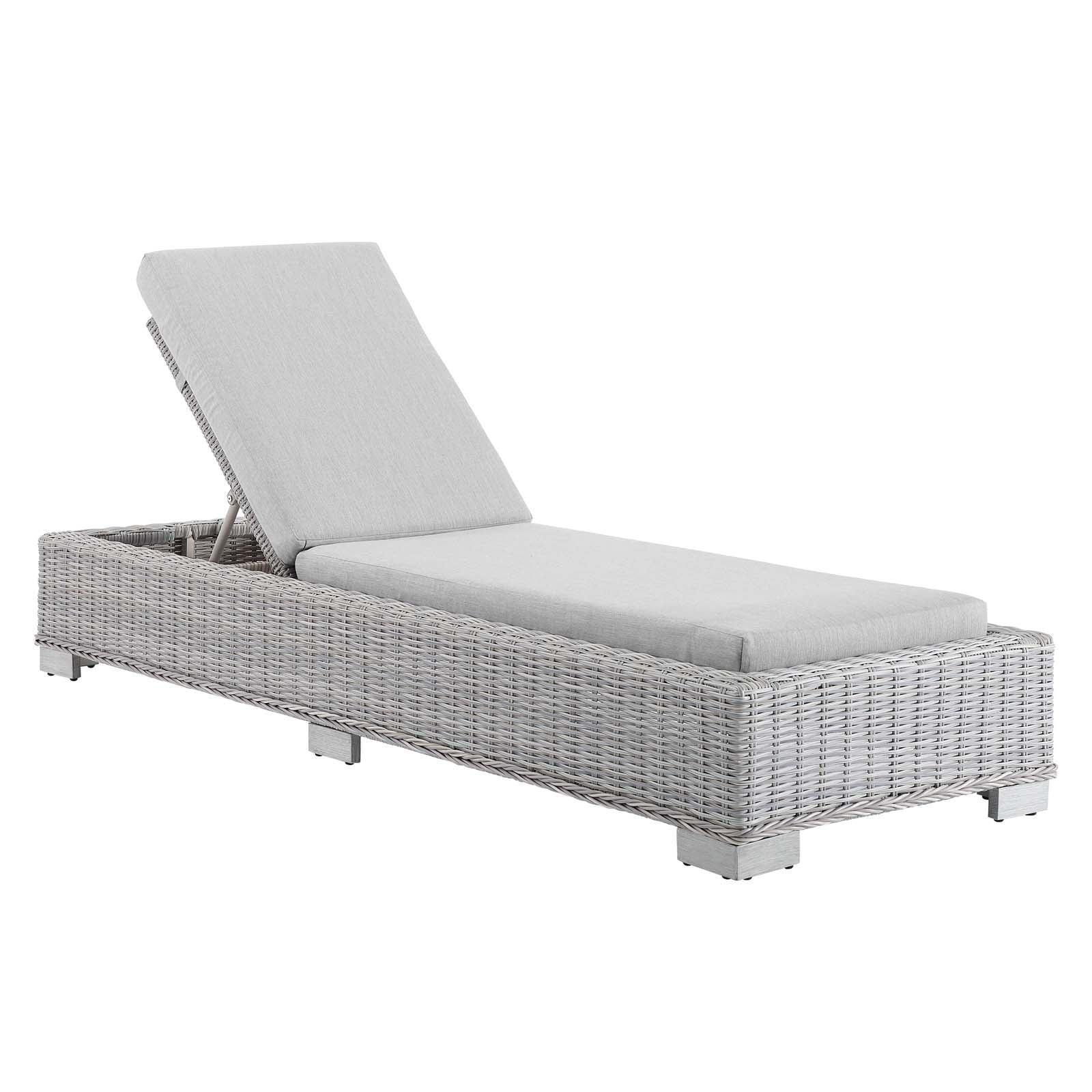 Modway Conway Sunbrella® Outdoor Patio Wicker Rattan Chaise Lounge FredCo