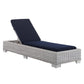 Modway Conway Sunbrella® Outdoor Patio Wicker Rattan Chaise Lounge FredCo